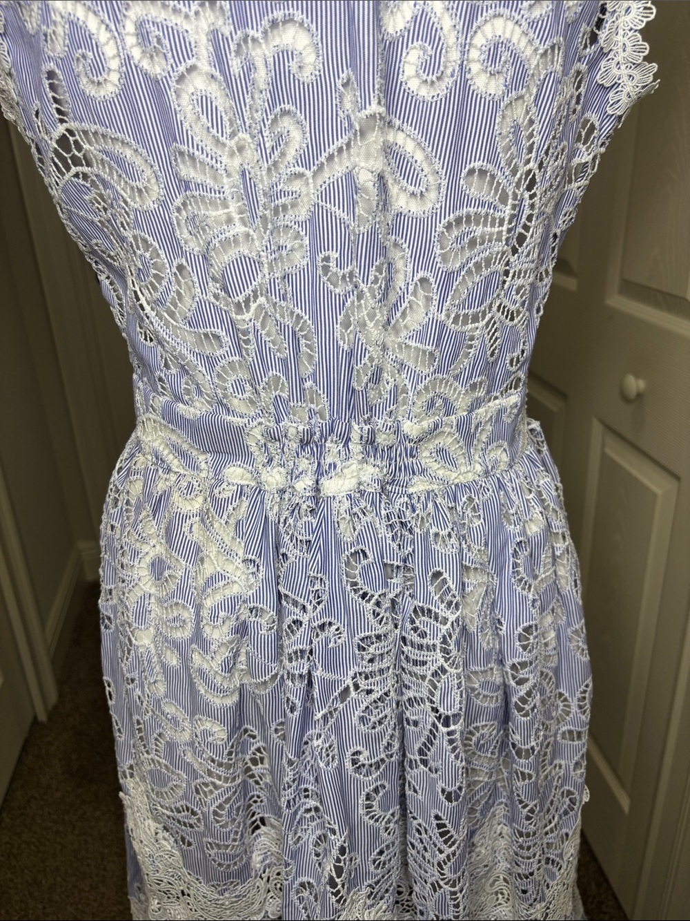 Waimari Gaia Lace Embroidered Luxury
Resort Wear Maxi Dress Blue Size M NWT - Picture 8 of 11